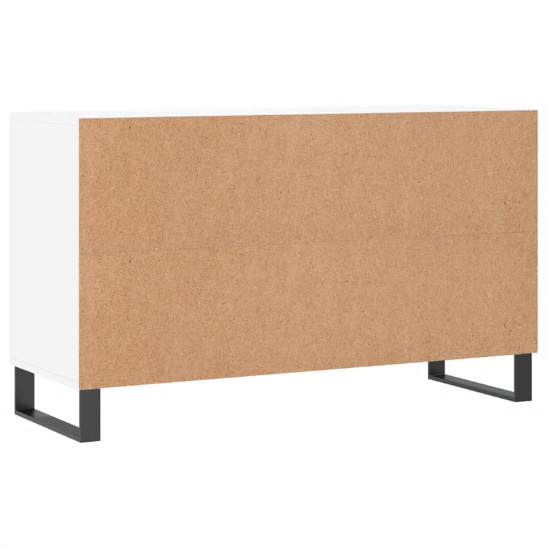 vidaXL magasfényű fehér szerelt fa cipősszekrény 102x36x60 cm