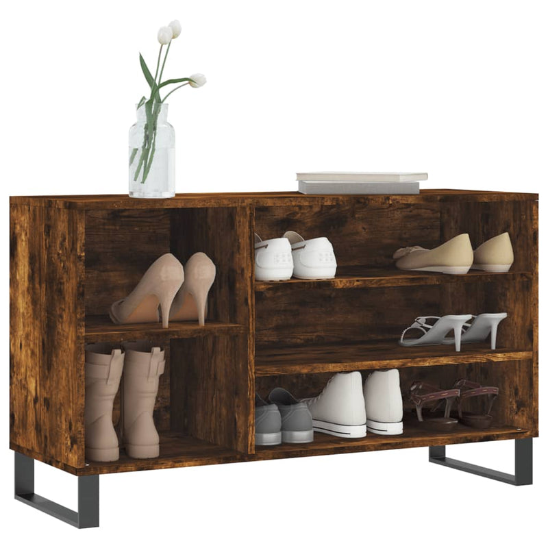 vidaXL füstös tölgy színű szerelt fa cipősszekrény 102 x 36 x 60 cm
