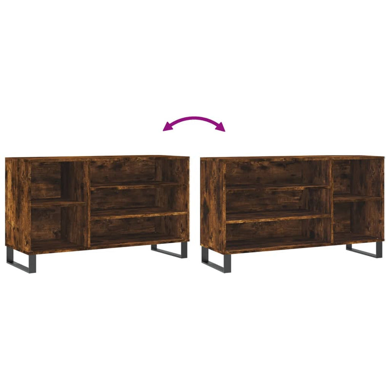 vidaXL füstös tölgy színű szerelt fa cipősszekrény 102 x 36 x 60 cm