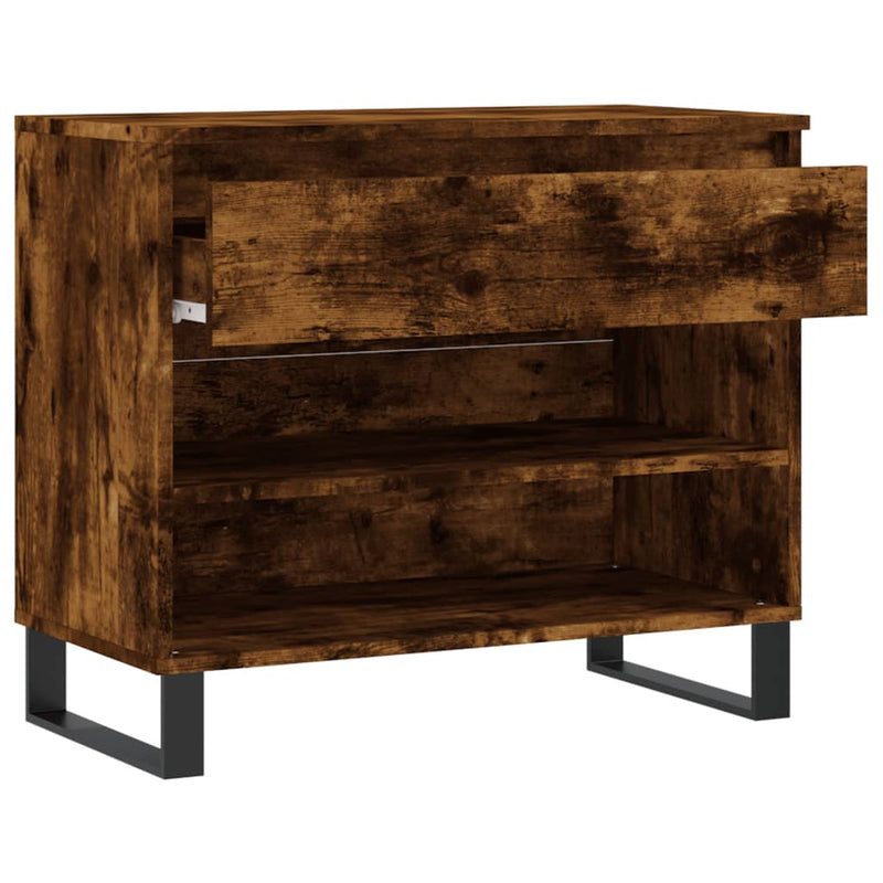 vidaXL füstös tölgy színű szerelt fa cipősszekrény 70 x 36 x 60 cm