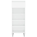 vidaXL magasfényű fehér szerelt fa cipőszekrény 40x36x105 cm