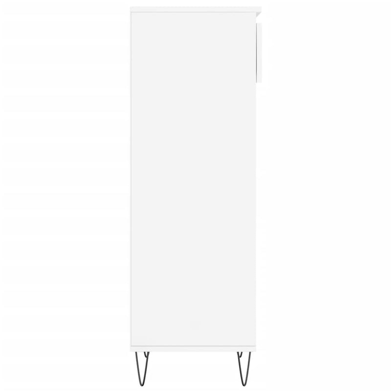 vidaXL magasfényű fehér szerelt fa cipőszekrény 40x36x105 cm