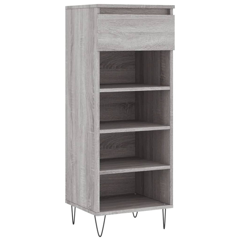 vidaXL szürke sonoma színű szerelt fa cipősszekrény 40x36x105 cm