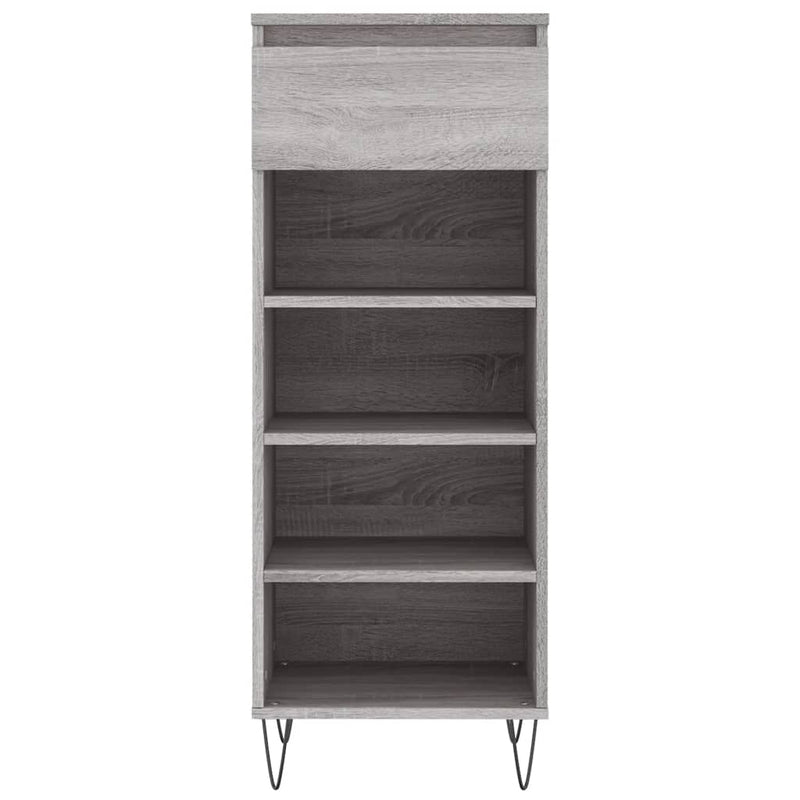 vidaXL szürke sonoma színű szerelt fa cipősszekrény 40x36x105 cm