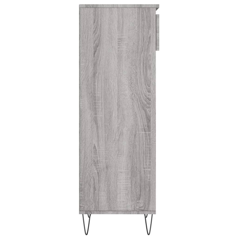 vidaXL szürke sonoma színű szerelt fa cipősszekrény 40x36x105 cm
