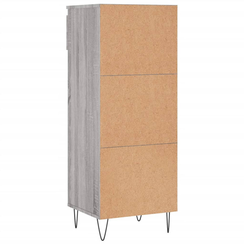vidaXL szürke sonoma színű szerelt fa cipősszekrény 40x36x105 cm