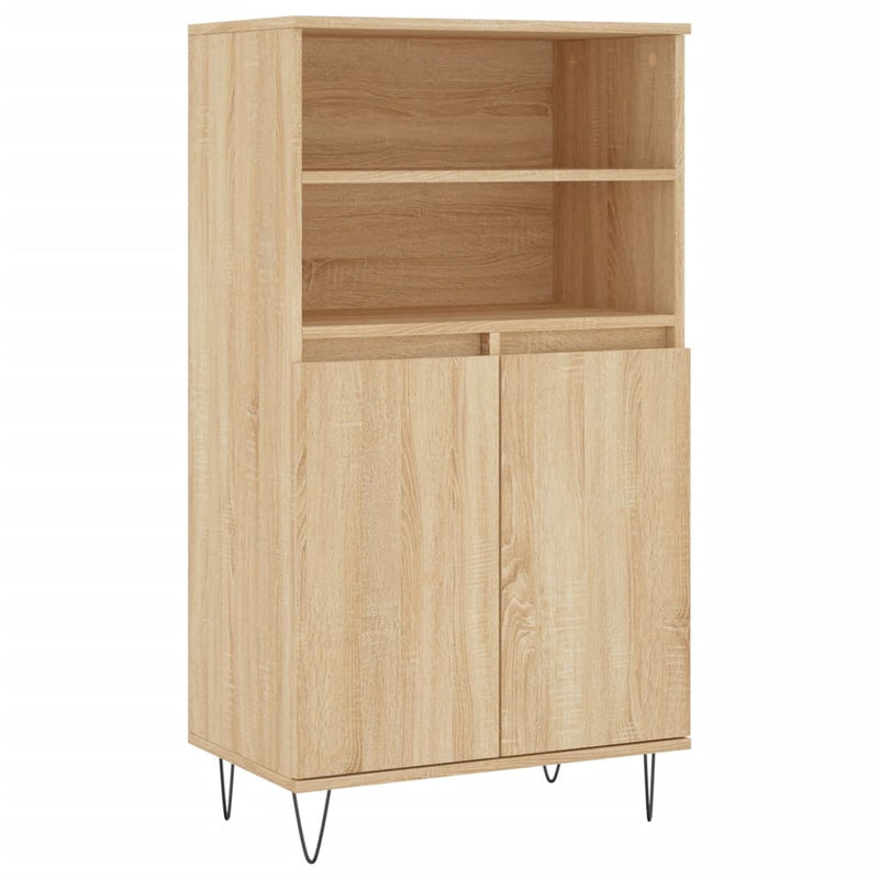 vidaXL sonoma tölgyszínű szerelt fa magasszekrény 60 x 36 x 110 cm