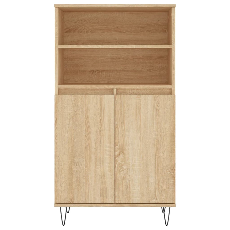 vidaXL sonoma tölgyszínű szerelt fa magasszekrény 60 x 36 x 110 cm