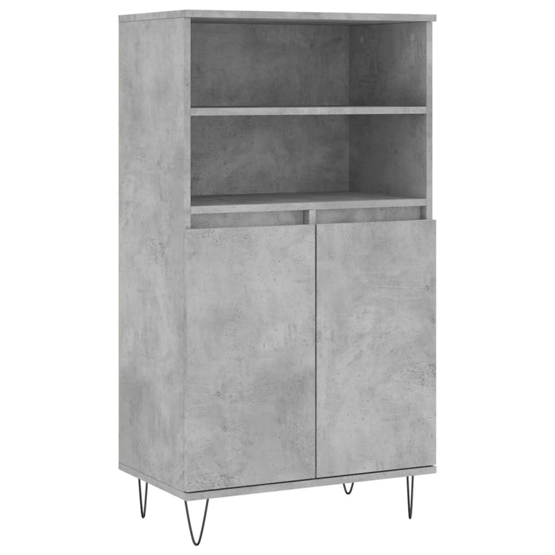 vidaXL betonszürke szerelt fa magasszekrény 60 x 36 x 110 cm