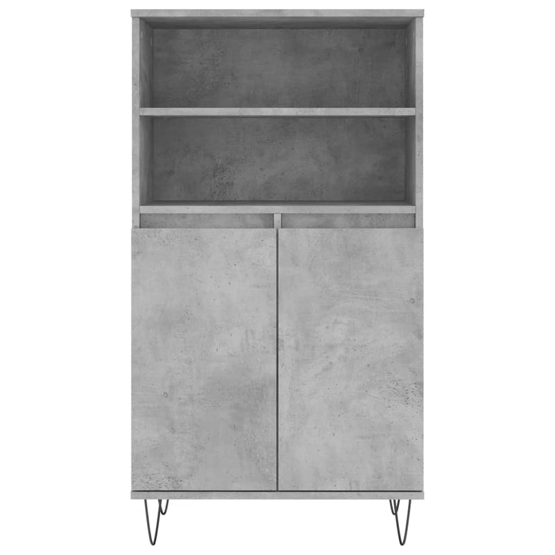 vidaXL betonszürke szerelt fa magasszekrény 60 x 36 x 110 cm