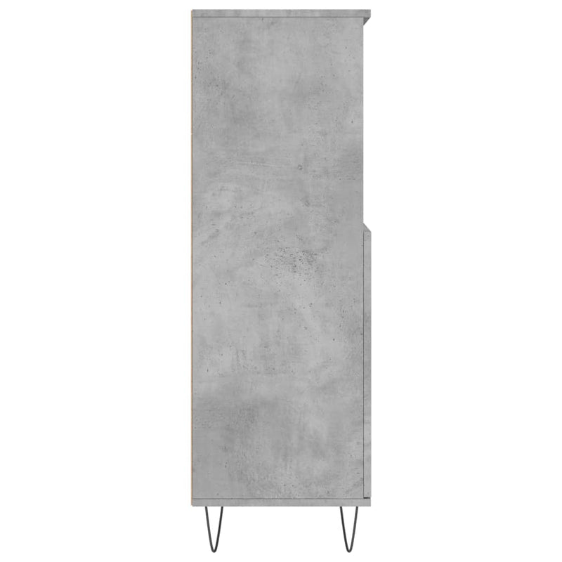 vidaXL betonszürke szerelt fa magasszekrény 60 x 36 x 110 cm