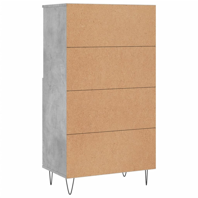 vidaXL betonszürke szerelt fa magasszekrény 60 x 36 x 110 cm