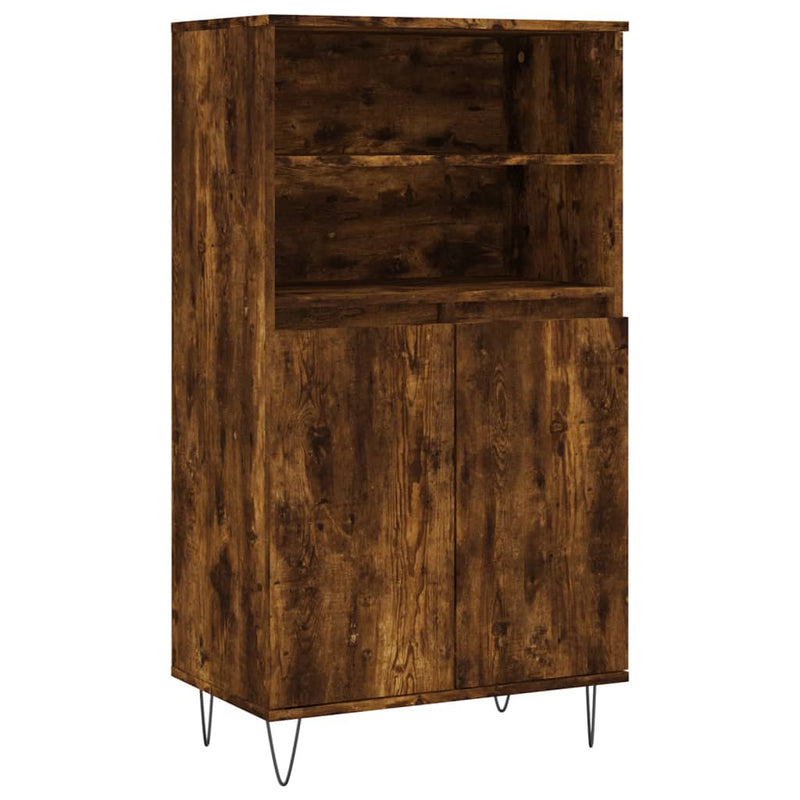 vidaXL füstös tölgy színű szerelt fa magasszekrény 60 x 36 x 110 cm