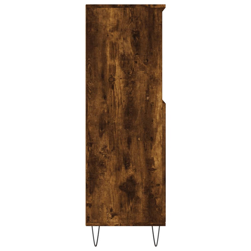 vidaXL füstös tölgy színű szerelt fa magasszekrény 60 x 36 x 110 cm