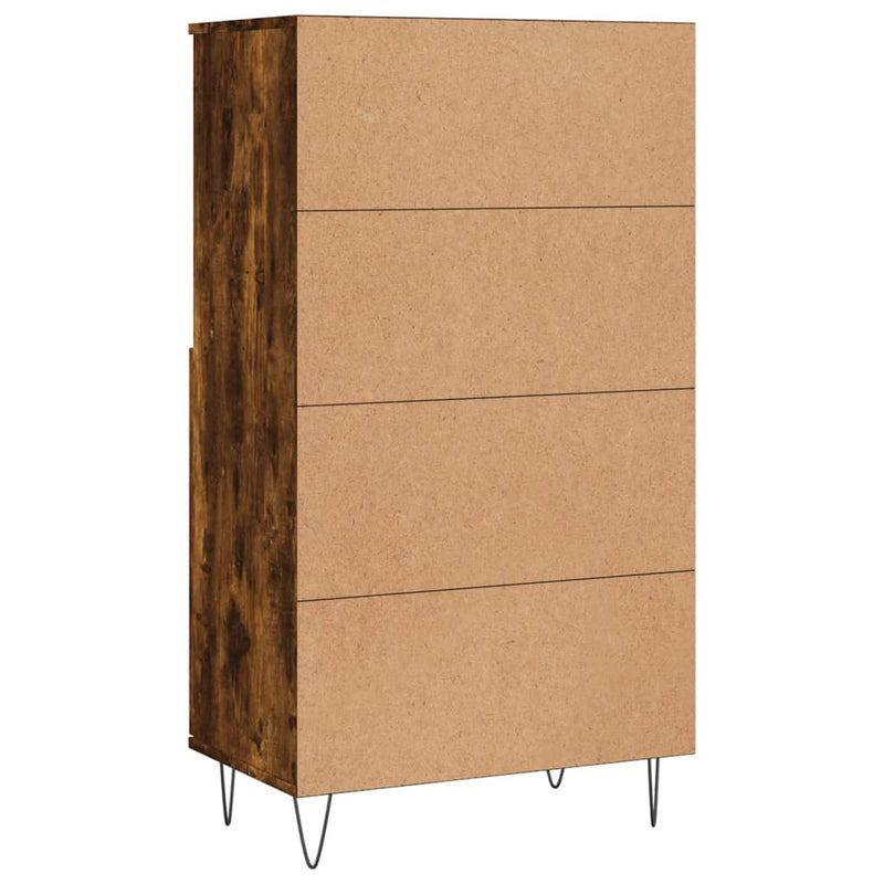 vidaXL füstös tölgy színű szerelt fa magasszekrény 60 x 36 x 110 cm