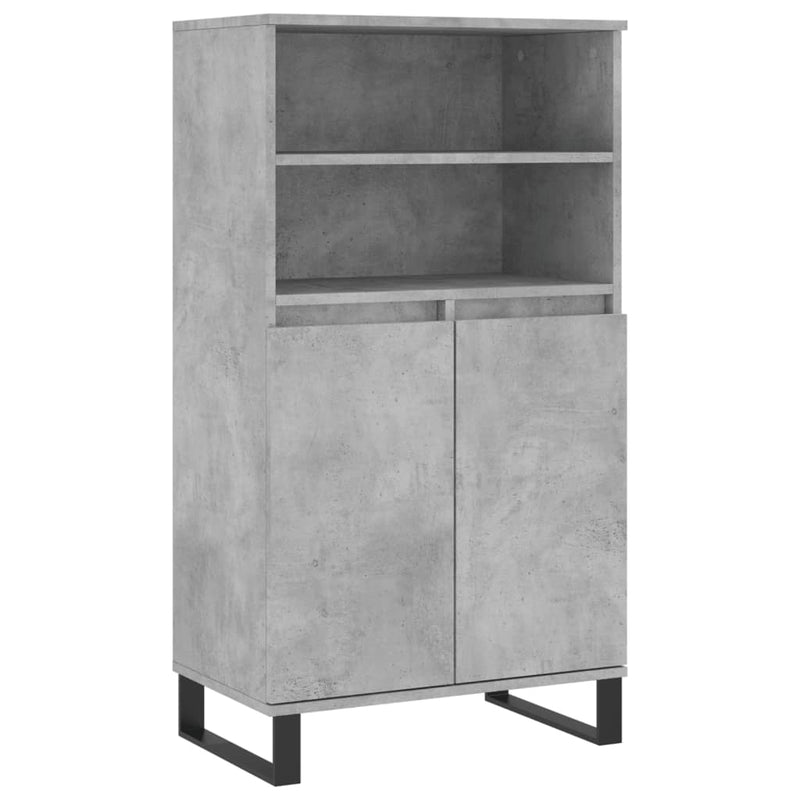 vidaXL betonszürke szerelt fa magasszekrény 60 x 36 x 110 cm