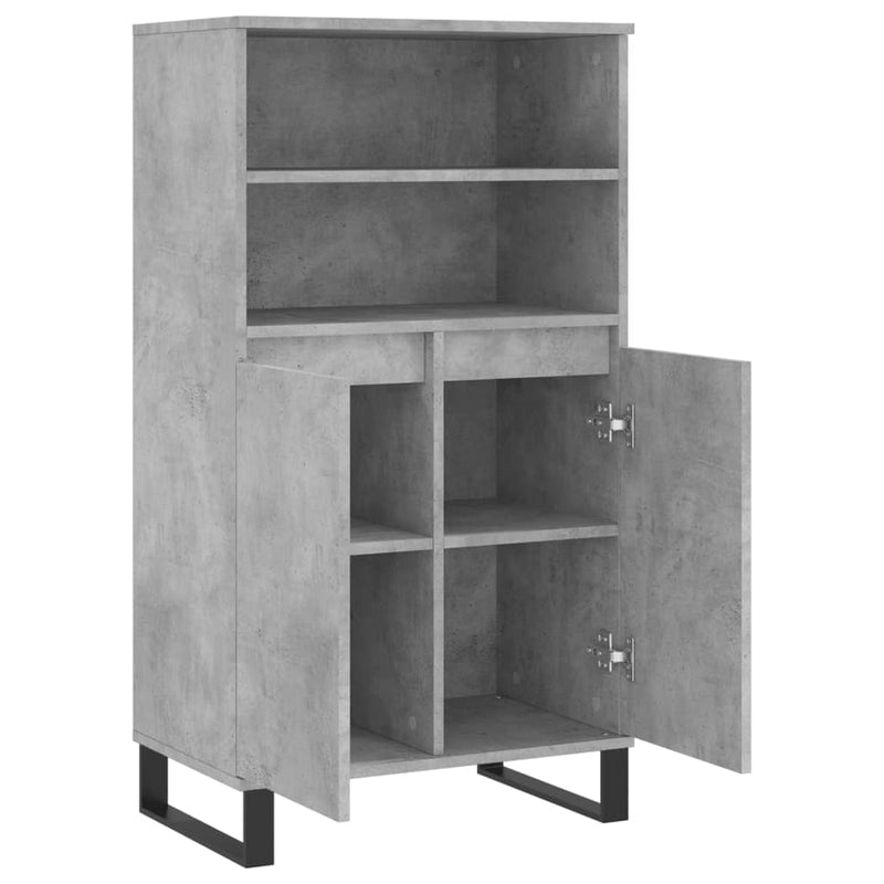 vidaXL betonszürke szerelt fa magasszekrény 60 x 36 x 110 cm