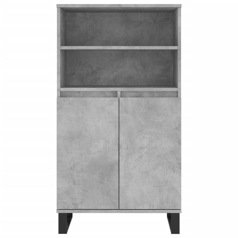 vidaXL betonszürke szerelt fa magasszekrény 60 x 36 x 110 cm