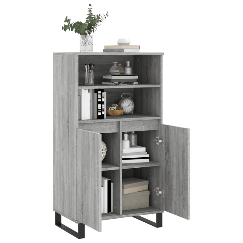 vidaXL szürke sonoma szerelt fa magasszekrény 60 x 36 x 110 cm