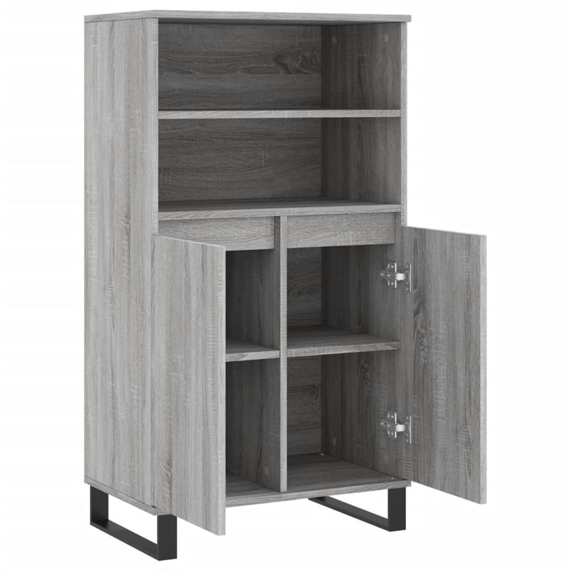 vidaXL szürke sonoma szerelt fa magasszekrény 60 x 36 x 110 cm