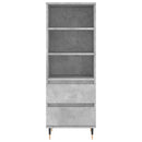 vidaXL betonszürke szerelt fa magasszekrény 40 x 36 x 110 cm