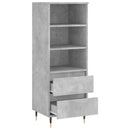 vidaXL betonszürke szerelt fa magasszekrény 40 x 36 x 110 cm
