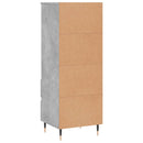 vidaXL betonszürke szerelt fa magasszekrény 40 x 36 x 110 cm