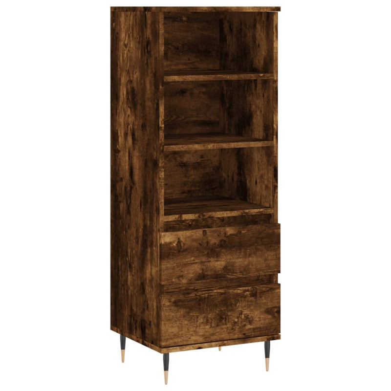 vidaXL füstös tölgy színű szerelt fa magasszekrény 40 x 36 x 110 cm