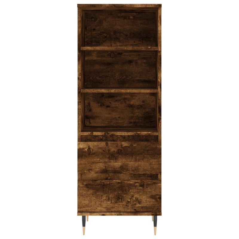vidaXL füstös tölgy színű szerelt fa magasszekrény 40 x 36 x 110 cm