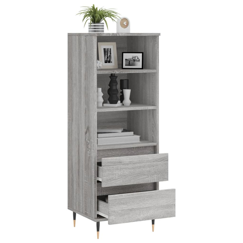 vidaXL szürke sonoma szerelt fa magasszekrény 40 x 36 x 110 cm