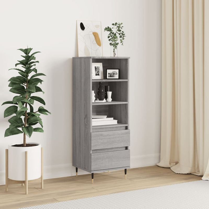 vidaXL szürke sonoma szerelt fa magasszekrény 40 x 36 x 110 cm