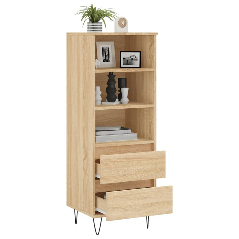 vidaXL sonoma tölgy szerelt fa magasszekrény 40 x 36 x 110 cm