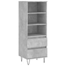 vidaXL betonszürke szerelt fa magasszekrény 40 x 36 x 110 cm