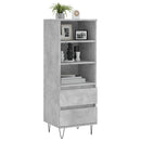 vidaXL betonszürke szerelt fa magasszekrény 40 x 36 x 110 cm