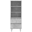 vidaXL betonszürke szerelt fa magasszekrény 40 x 36 x 110 cm