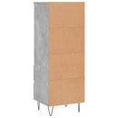vidaXL betonszürke szerelt fa magasszekrény 40 x 36 x 110 cm