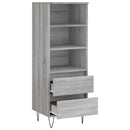 vidaXL szürke sonoma szerelt fa magasszekrény 40 x 36 x 110 cm