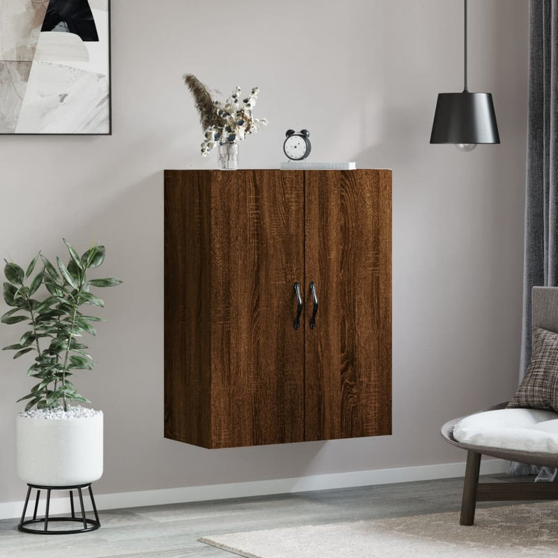 vidaXL barna tölgy szerelt fa fali szekrény 69,5 x 34 x 90 cm