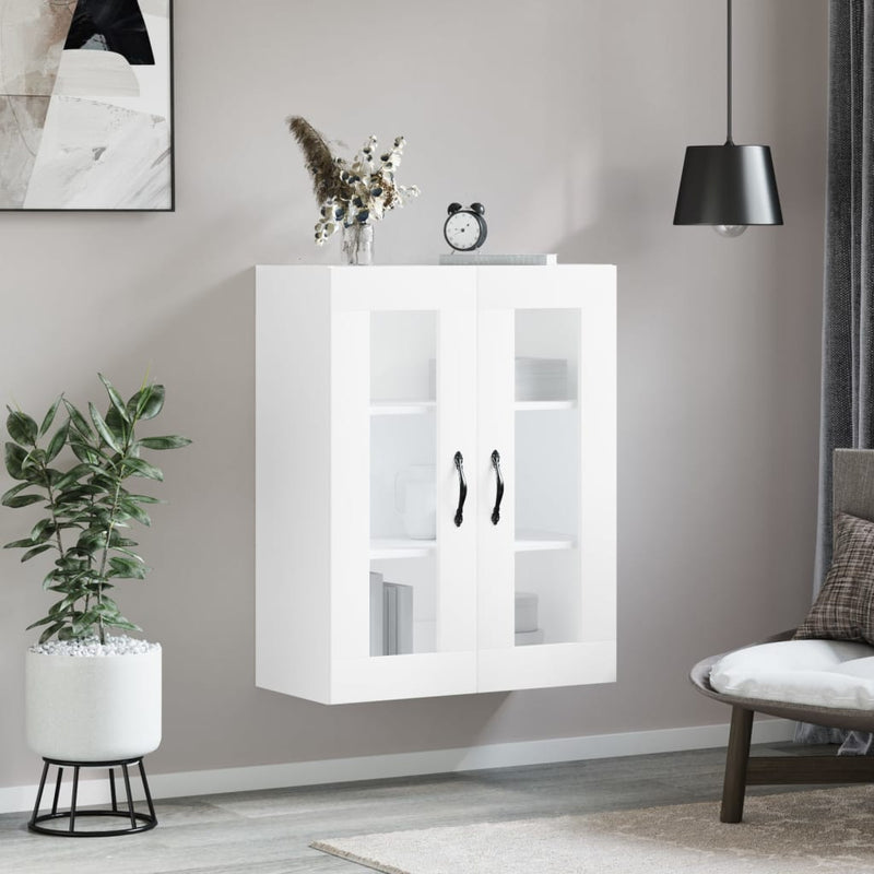 vidaXL fehér szerelt fa fali szekrény 69,5 x 34 x 90 cm