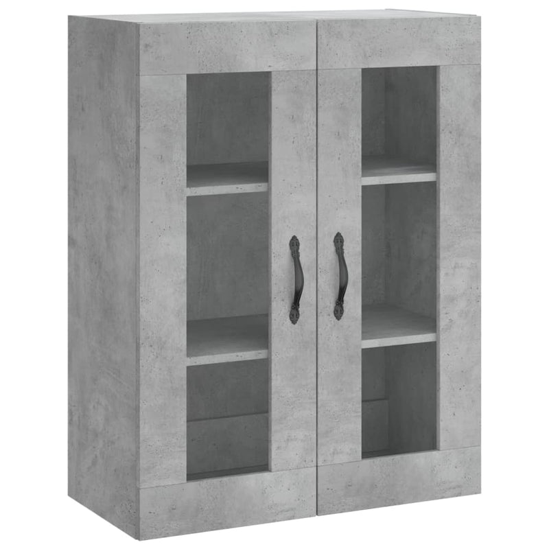 vidaXL betonszürke szerelt fa fali szekrény 69,5 x 34 x 90 cm