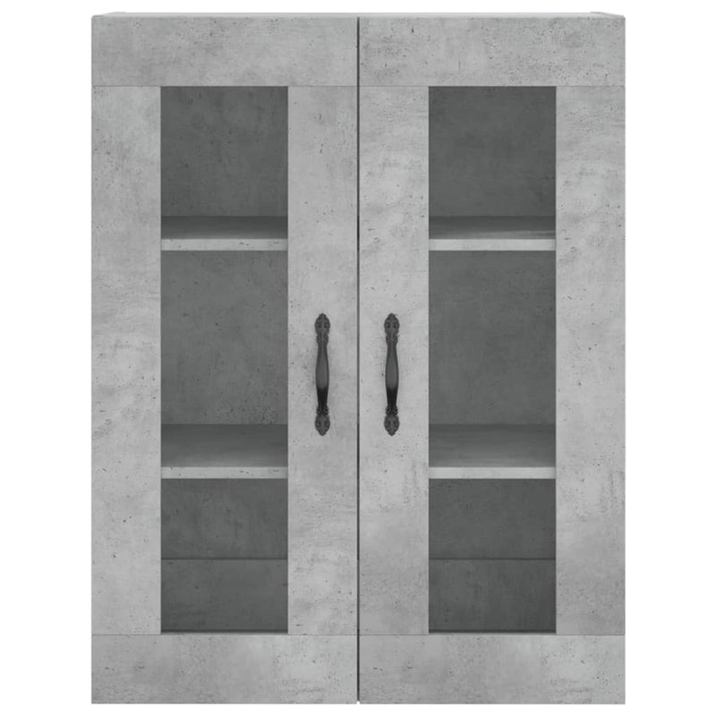 vidaXL betonszürke szerelt fa fali szekrény 69,5 x 34 x 90 cm
