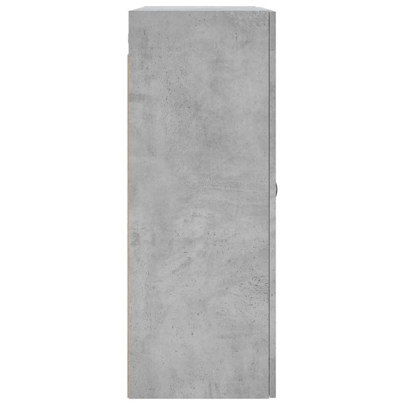 vidaXL betonszürke szerelt fa fali szekrény 69,5 x 34 x 90 cm