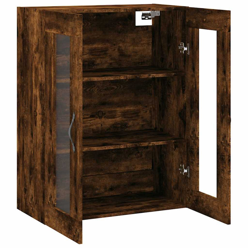 vidaXL füstös tölgy szerelt fa fali szekrény 69,5 x 34 x 90 cm