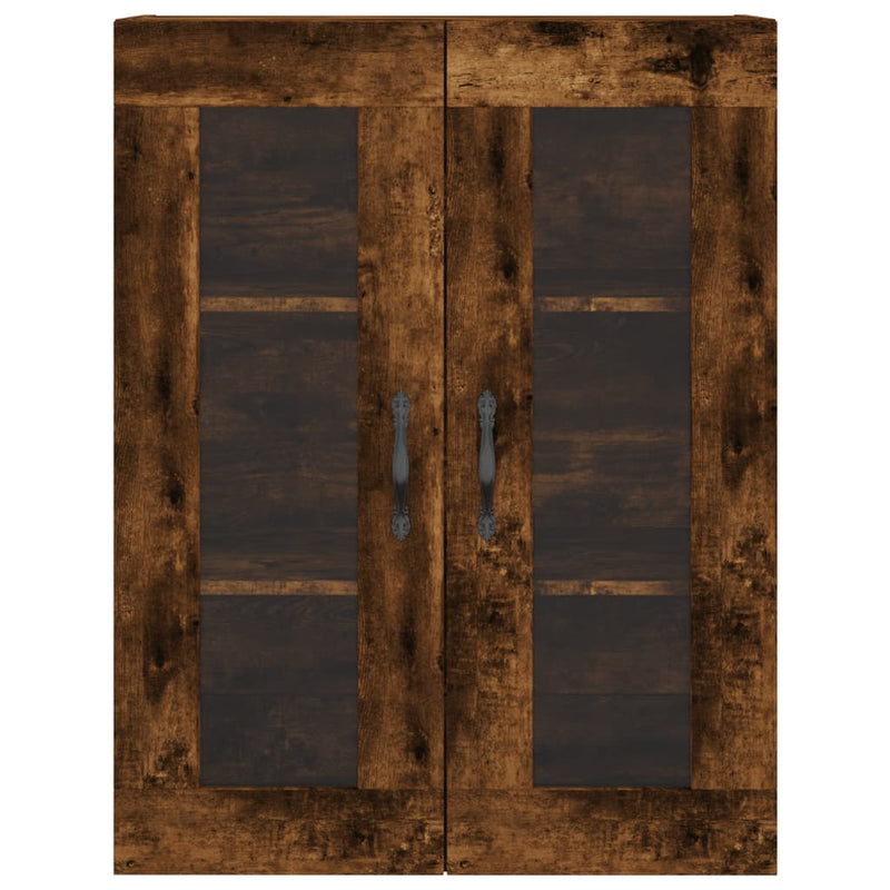 vidaXL füstös tölgy szerelt fa fali szekrény 69,5 x 34 x 90 cm
