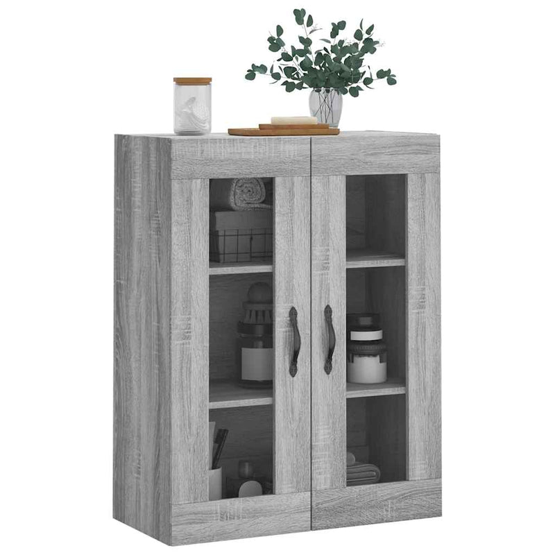 vidaXL szürke sonoma szerelt fa fali szekrény 69,5 x 34 x 90 cm