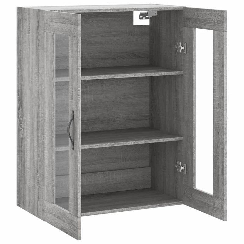 vidaXL szürke sonoma szerelt fa fali szekrény 69,5 x 34 x 90 cm