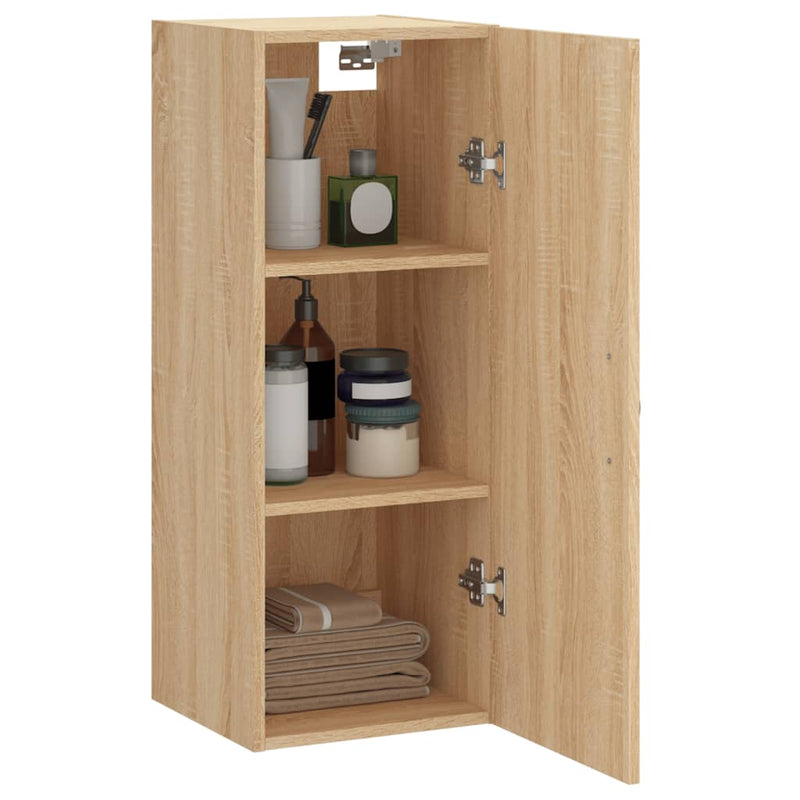 vidaXL sonoma tölgy szerelt fa fali szekrény 34,5x34x90 cm