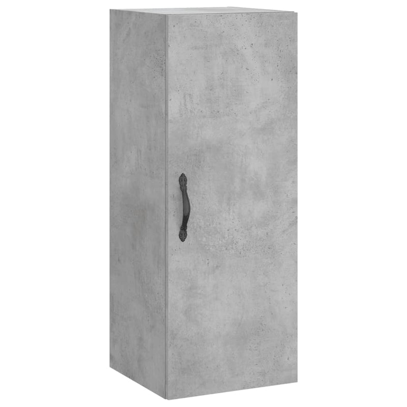 vidaXL betonszürke szerelt fa fali szekrény 34,5x34x90 cm
