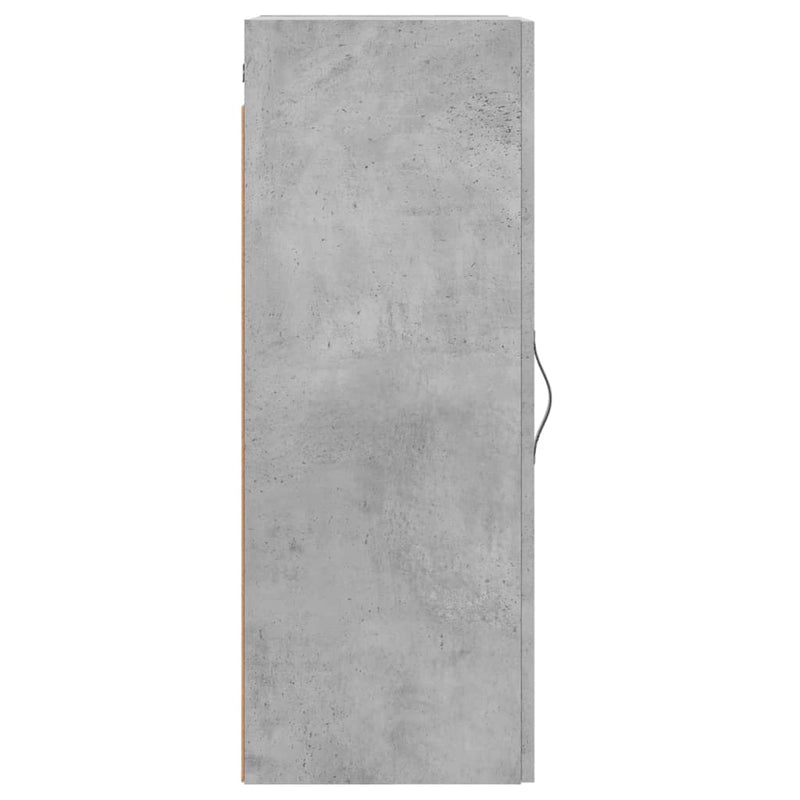 vidaXL betonszürke szerelt fa fali szekrény 34,5x34x90 cm