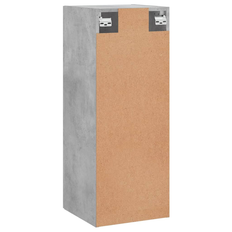 vidaXL betonszürke szerelt fa fali szekrény 34,5x34x90 cm